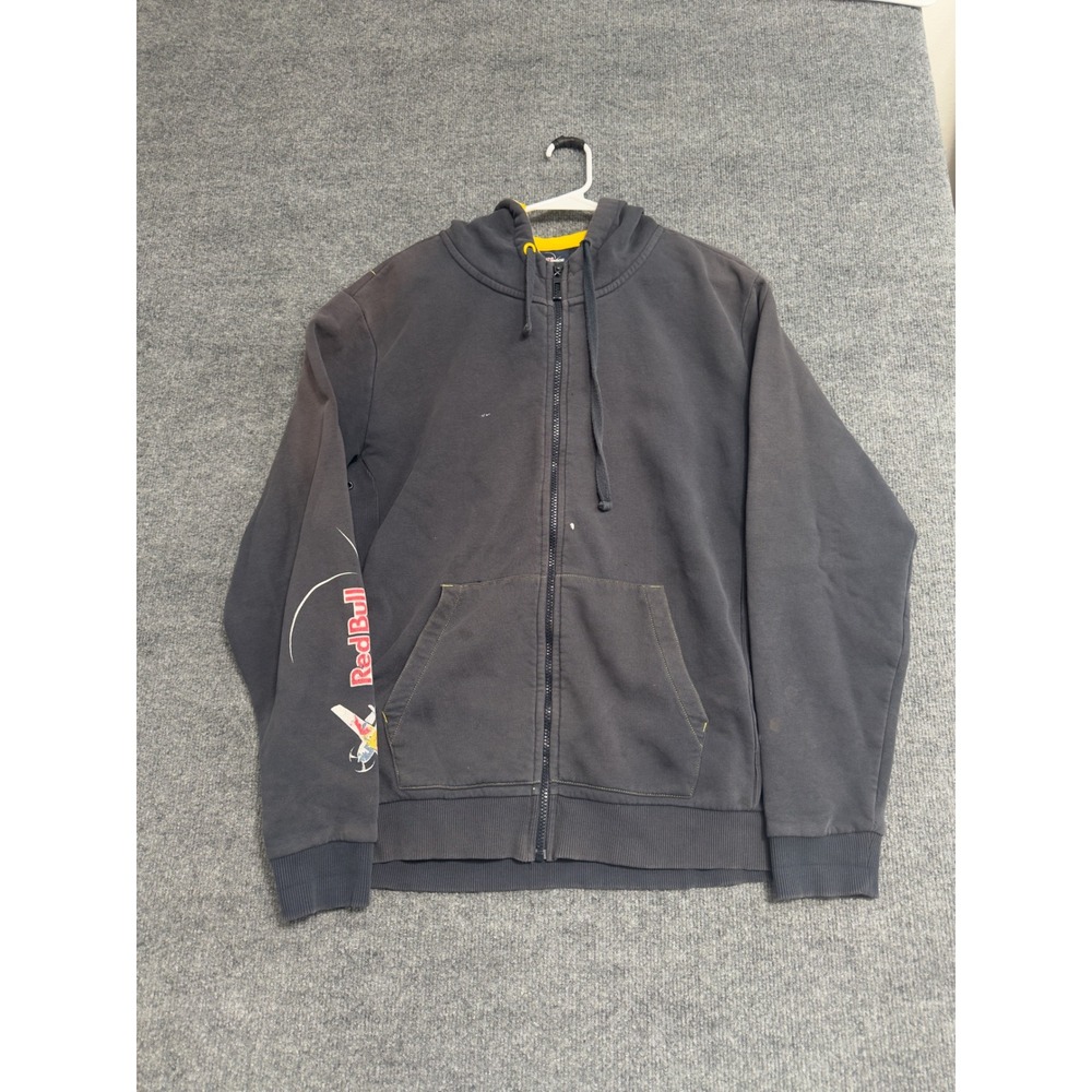 Red‎ Bull Air Race Mens Full Zip Hoodie Sweatshirt Jacket XL Gray Yellow Logo
